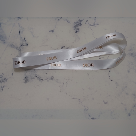 Dior | Accessories | Dior White And Gold Ribbon | Poshmark